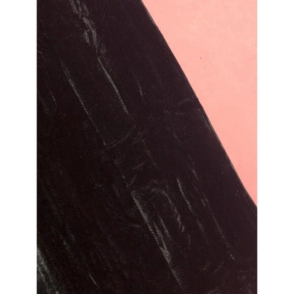 1980s BETSEY JOHNSON PUNK Label Black Velvet Pencil Skirt W/Back Slit. XS-S